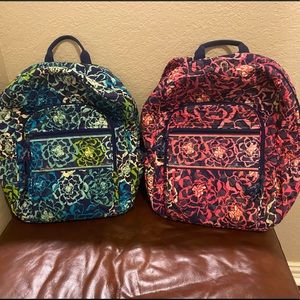 Two Beautiful Vera Bradley Campus Backpacks - Katalina Blue & Katalina P…